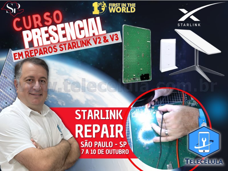 Sem Imagem - STARLINK REPAIR SP - TREINAMENTO PRESENCIAL AVANADO EM REPARO DE PLACAS ANTENA STARLINK V2 E V3